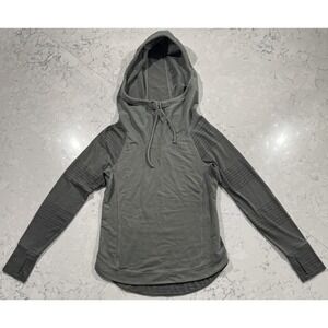 Athleta Limitless Hoodie Womens XXS Jasper Green Mesh Pullover Athleisure Yoga